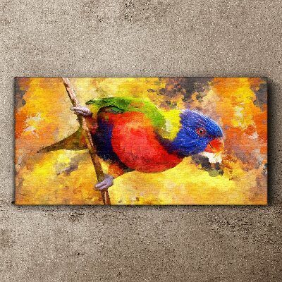 Tableau toile imprimée Perroquet coloré contre le soleil
