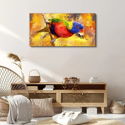 Tableau toile imprimée Perroquet coloré contre le soleil