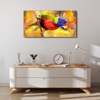 Tableau toile imprimée Perroquet coloré contre le soleil