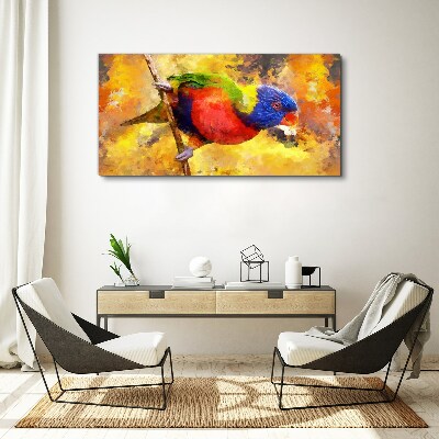 Tableau toile imprimée Perroquet coloré contre le soleil