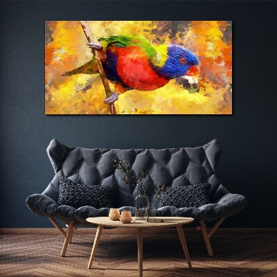 Tableau toile imprimée Perroquet coloré contre le soleil