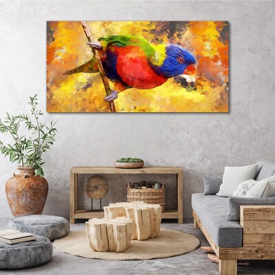Tableau toile imprimée Perroquet coloré contre le soleil