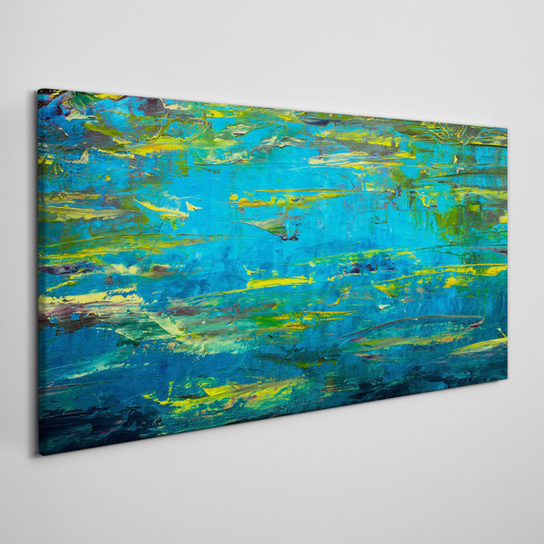 Tableau toile imprimée Vagues turquoise et verdure