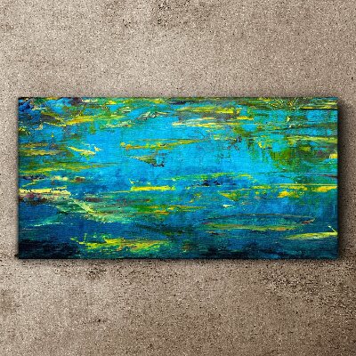 Tableau toile imprimée Vagues turquoise et verdure