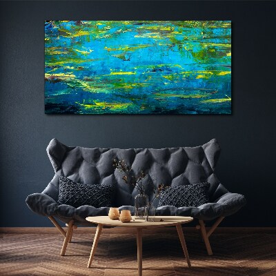 Tableau toile imprimée Vagues turquoise et verdure