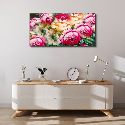 Tableau sur toile floraison des fleurs