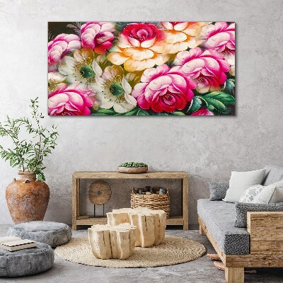 Tableau sur toile floraison des fleurs