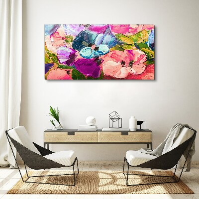 Tableau toile imprimée Une émeute florale de couleurs