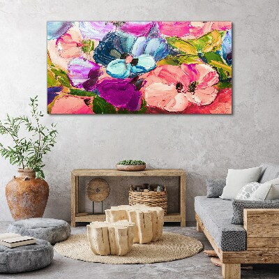 Tableau toile imprimée Une émeute florale de couleurs