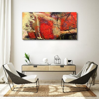 Tableau imprimé sur toile Paysage abstrait aux couleurs intenses
