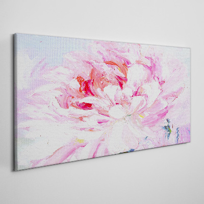 Tableau sur toile Pivoine rose à l'éclat délicat