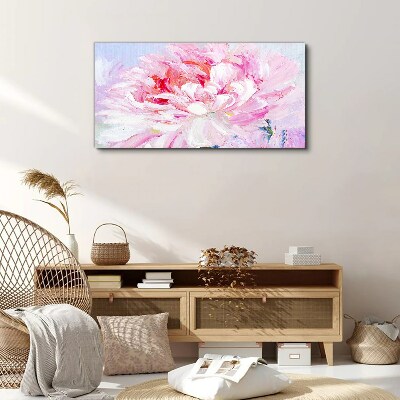 Tableau sur toile Pivoine rose à l'éclat délicat