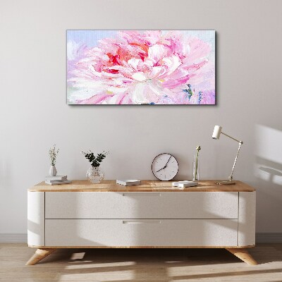 Tableau sur toile Pivoine rose à l'éclat délicat