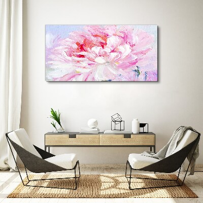 Tableau sur toile Pivoine rose à l'éclat délicat