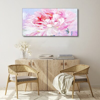 Tableau sur toile Pivoine rose à l'éclat délicat
