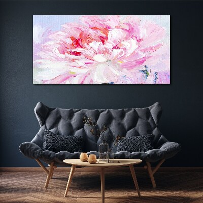 Tableau sur toile Pivoine rose à l'éclat délicat