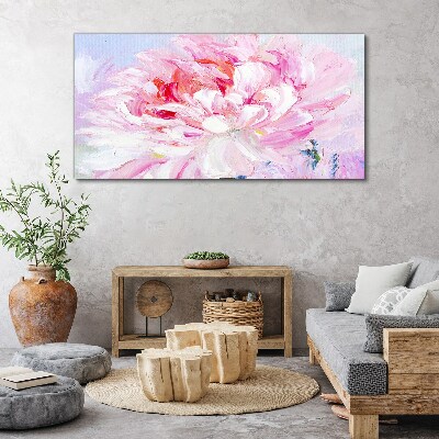 Tableau sur toile Pivoine rose à l'éclat délicat
