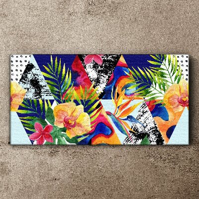 Tableau toile imprimée Mosaïque tropicale de couleurs