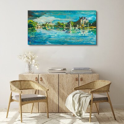 Tableau sur toile Le réservoir au soleil