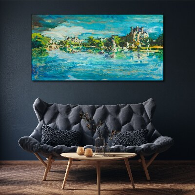 Tableau sur toile Le réservoir au soleil