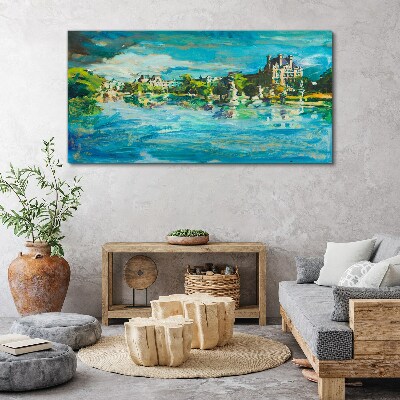 Tableau sur toile Le réservoir au soleil