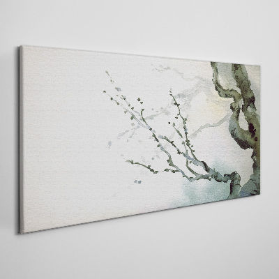 Tableau sur toile Branches délicates à l'aquarelle
