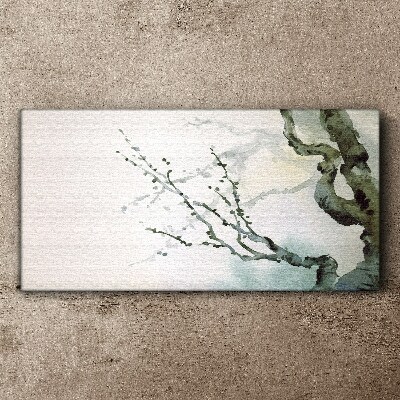 Tableau sur toile Branches délicates à l'aquarelle