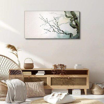 Tableau sur toile Branches délicates à l'aquarelle