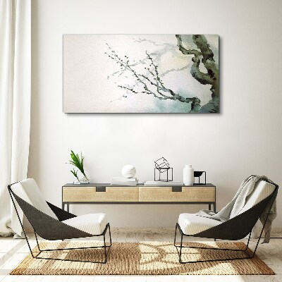 Tableau sur toile Branches délicates à l'aquarelle