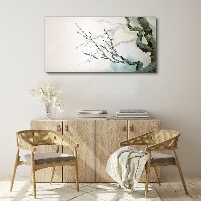 Tableau sur toile Branches délicates à l'aquarelle