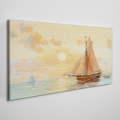 Tableau imprimé sur toile Une matinée tranquille en mer