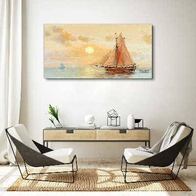 Tableau imprimé sur toile Une matinée tranquille en mer