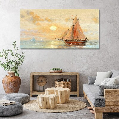 Tableau imprimé sur toile Une matinée tranquille en mer