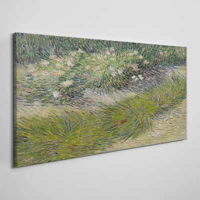 Tableau sur toile Fleurs dans l'herbe