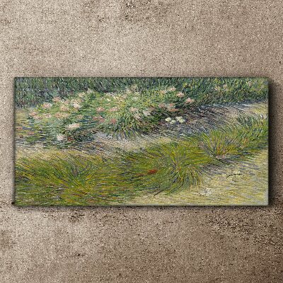 Tableau sur toile Fleurs dans l'herbe