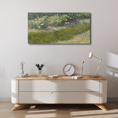 Tableau sur toile Fleurs dans l'herbe