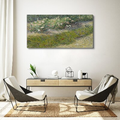 Tableau sur toile Fleurs dans l'herbe