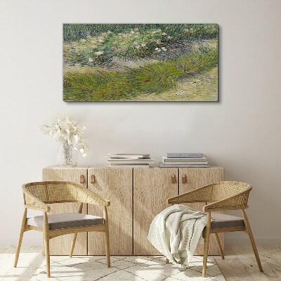 Tableau sur toile Fleurs dans l'herbe