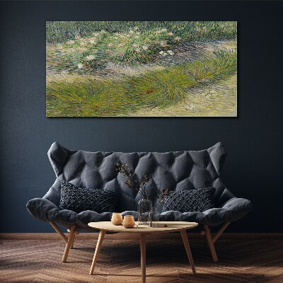 Tableau sur toile Fleurs dans l'herbe