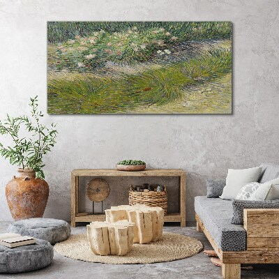 Tableau sur toile Fleurs dans l'herbe
