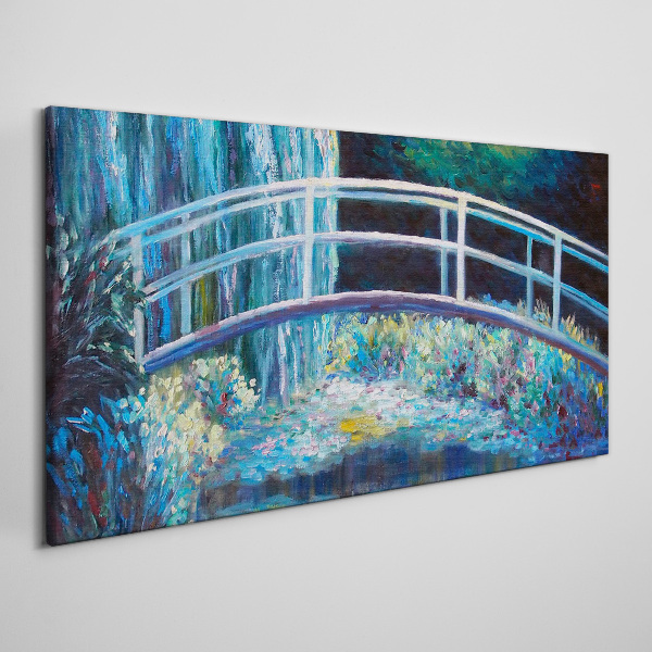 Tableau sur toile Pont sur l'eau