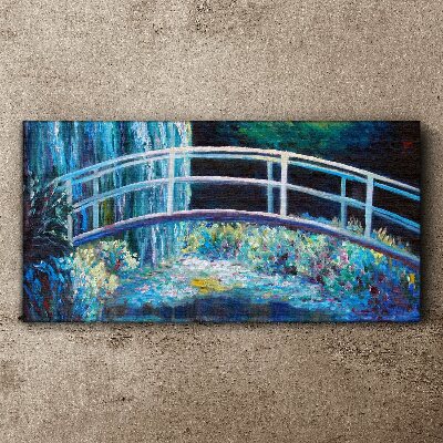 Tableau sur toile Pont sur l'eau