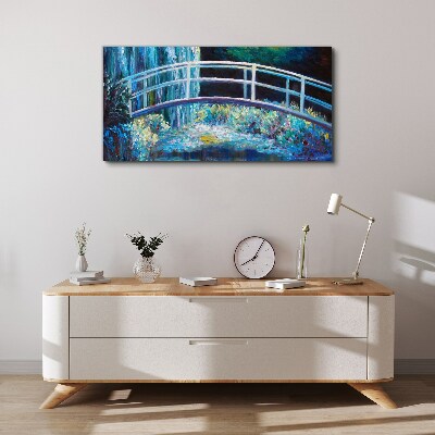 Tableau sur toile Pont sur l'eau