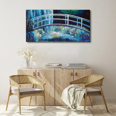 Tableau sur toile Pont sur l'eau