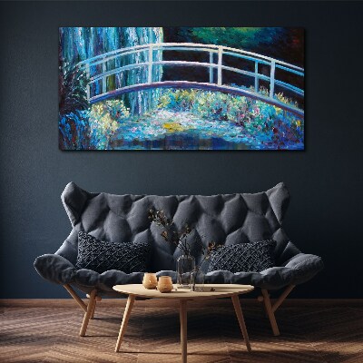 Tableau sur toile Pont sur l'eau