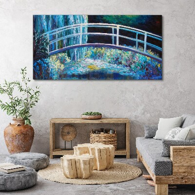 Tableau sur toile Pont sur l'eau