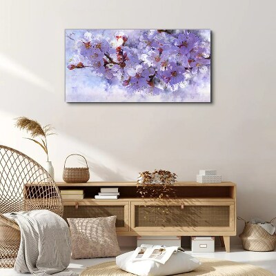 Tableau imprimé sur toile Délice floral dans les tons violets