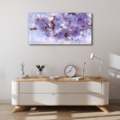 Tableau imprimé sur toile Délice floral dans les tons violets