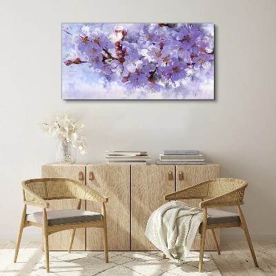 Tableau imprimé sur toile Délice floral dans les tons violets