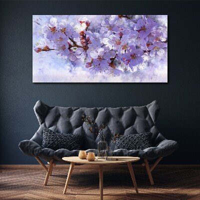 Tableau imprimé sur toile Délice floral dans les tons violets